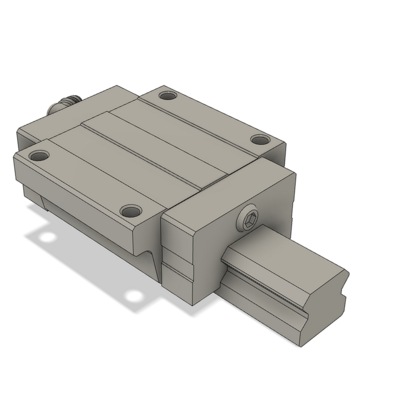AIRTAC PROFILE RAIL ASSEMBLY&lt;br&gt;LSH 25MM HIGH ACCURACY, NO PRELOAD, STANDARD SQUARE MOUNT - STANDARD BLOCK, RAIL L = 1000MM QTY: 1 BLOCK