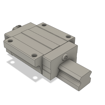 LSH15F1N2X460S20AN-M4 AIRTAC PROFILE RAIL ASSEMBLY<br>LSH 15MM NORMAL ACCURACY, NO PRELOAD, STANDARD TOP MOUNTING FLANGE - STANDARD BLOCK, RAIL L = 460MM QTY: 2 BLOCKS