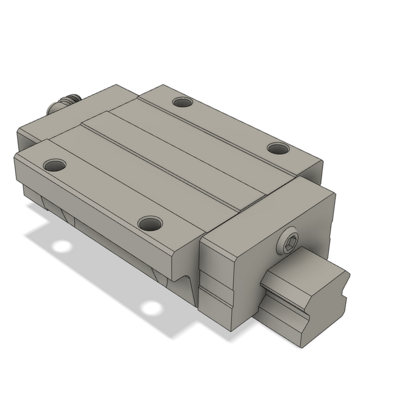 AIRTAC PROFILE RAIL ASSEMBLY&lt;br&gt;LSH 25MM HIGH ACCURACY, NO PRELOAD, STANDARD TOP MOUNTING FLANGE - LONG BLOCK, RAIL L = 1000MM QTY: 1 BLOCK