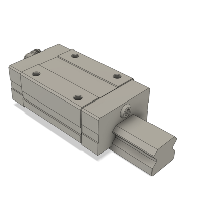 LSH25HN1X2440S20CN-M6 AIRTAC PROFILE RAIL ASSEMBLY<br>LSH 25MM NORMAL ACCURACY, MEDIUM PRELOAD, STANDARD SQUARE MOUNT - STANDARD BLOCK, RAIL L = 2440MM QTY: 1 BLOCK