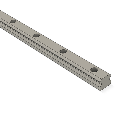 LSD15RLXCTL-S20-H-D AIRTAC LOW PROFILE RAIL<br>LSD 15MM SERIES, HIGH ACCURACY, 20MM END TO FIRST HOLE, CUT TO LENGTH IN (M) **EX. QTY: 1.240= 1240MM**