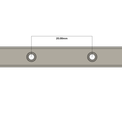 LSD25F1N1X1000S20AN-M6 AIRTAC LOW PROFILE RAIL ASSEMBLY<br>LSD 25MM TOP MOUNT FLANGE L = 1000MM