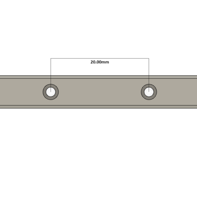 LSH15F2N1X340S20AN-M4 AIRTAC PROFILE RAIL ASSEMBLY<br>LSH 15MM NORMAL ACCURACY, NO PRELOAD, STANDARD BOTTOM MOUNTING FLANGE - STANDARD BLOCK, RAIL L = 340MM QTY: 1 BLOCK