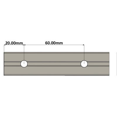 LSH15RLX340-S20-N-D AIRTAC LSH 15MM SERIES RAIL<br>NORMAL ACCURACY, 20MM END TO FIRST HOLE, CUT TO LENGTH OF 340MM
