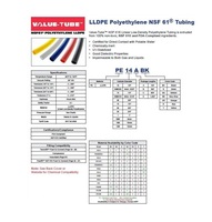 PE08M/516CBK ATP TUBING<BR>PE 8MM X 6MM 500' BLACK