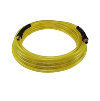 COILHOSE COIL&lt;BR&gt;PU BRAIDED 9/16&quot; X 3/8&quot; 100&#39; CLEAR YELLOW W/3/8&quot; NPT MALE