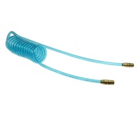 COILHOSE COIL&lt;BR&gt;PU 3/8&quot; X 1/4&quot; 12.5&#39; WL TRANS BLUE W/1/4&quot; FITTINGS