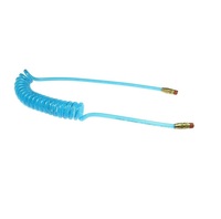 COILHOSE COIL&lt;BR&gt;PU BRAIDED 3/8&quot; X 1/4&quot; CLEAR BLUE W/1/4&quot; NPT MALE SWIVEL