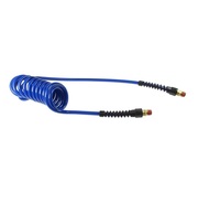 COILHOSE COIL&lt;BR&gt;PU 3/8&quot; X 1/4&quot; 8&#39; WL BLUE W/1/4&quot; FITTINGS