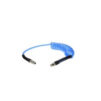 ATP TUBE COIL&lt;BR&gt;PU 3/8&quot; X 1/4&quot; CLEAR BLUE 8&quot; WL W/1/4&quot;  FITTINGS