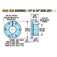 08011175 TOLOMATIC QUICK DISDISCONNECT BUSHING, 12" & 16" DISC DIAMETER, 2.625" BORE