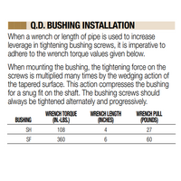 08011175 TOLOMATIC QUICK DISDISCONNECT BUSHING, 12" & 16" DISC DIAMETER, 2.625" BORE