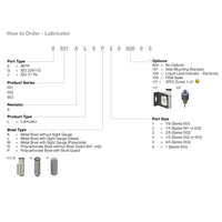 8652AL0M2010900 NUMATICS/AVENTICS LUBRICATOR 652 SERIES, 1/4" NPT, MTL BOWL POLY SITE, FKM SEALS