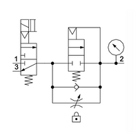 G652A6S83BA00F1 NUMATICS/AVENTICS SOLENOID SLOW START QUICK EXHAUST VALVE 652 SERIES 3/2, 3/8" BSPP(G), 24 VDC, HORIZ SOL, W/ 2 PIN M12, D.P. SWITCH PNP