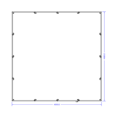 M-10351-M-16X16-0 ROBOTIC PERIMETER INDUSTRIAL GUARDING PREMADE CELL, 1" WIRE MESH, 16'X16'
