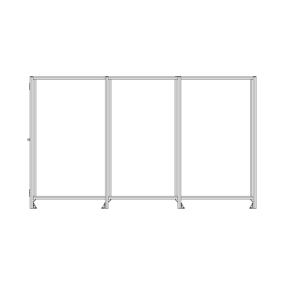 M-10351-P-12X12-0 ROBOTIC PERIMETER INDUSTRIAL GUARDING PREMADE CELL, 1/4" CLEAR POLYCARBONATE, 12'X12'
