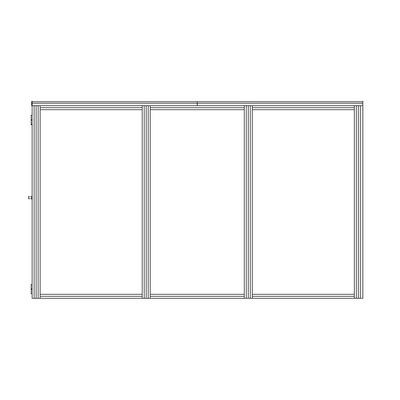 M-10352-ALG-12X12-0 INDUSTRIAL ENCLOSURE, ACM LIGHT GRAY PANELS, 12'X12'