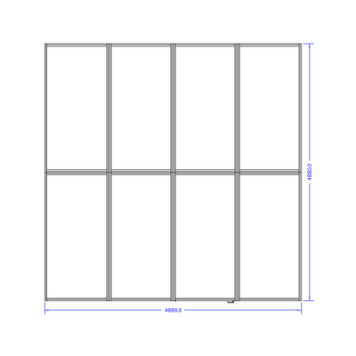 M-10352-ALG-16X16-0 INDUSTRIAL ENCLOSURE, ACM LIGHT GRAY PANELS, 16'X16'