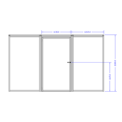 M-10352-SLG-12X12-0 INDUSTRIAL ENCLOSURE, SINTRA LIGHT GRAY PANELS, 12'X12'