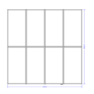 M-10352-SLG-16X16-0 INDUSTRIAL ENCLOSURE, SINTRA LIGHT GRAY PANELS, 16'X16'