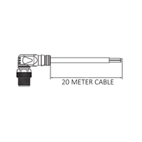 CB12.5-20.33 ELCO SINGLE ENDED MICRO CABLE, 5 PIN M12 MALE ELBOW PVC YELLOW 22 AWG 20M