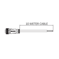 CO12.4-10.33 ELCO SINGLE ENDED MICRO CABLE, 4 PIN M12 FEMALE STRAIGHT PVC YELLOW 22 AWG 10M