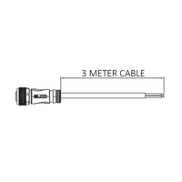 CO12.5-3.32 ELCO SINGLE ENDED MICRO CABLE, 5 PIN M12 FEMALE STRAIGHT PVC BLACK 22 AWG 3M