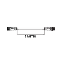 CO12.4-2.33-C12.4/P ELCO DOUBLE ENDED PATCH CABLE, 4 PIN M12 F/M STRAIGHT 2M PUR YELLOW 22 AWG