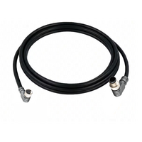 ELCO DOUBLE ENDED PATCH CABLE 3 PIN M8 X M12 F/M ELBOW 2M PUR BLACK 24 AWG