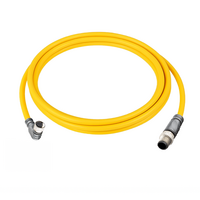 ELCO DOUBLE ENDED PATCH CABLE 3 PIN M8 X M12 F/M ELB/STR 2M PUR YELLOW 24 AWG