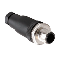ELCO M12 FIELD ATTACHABLE SCREW TERMINAL CONNECTORS 4 PIN MALE STRAIGHT
