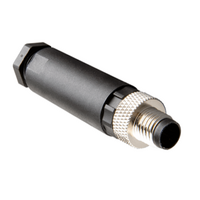 ELCO M8 FIELD ATTACHABLE SCREW TERMINAL CONNECTORS 3 PIN MALE STRAIGHT