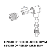LSBO12.8-0/C(BU) ELCO M12 FIELD ATTACHABLE SCREW TERMINAL CONNECTORS 8 PIN FEMALE ELBOW