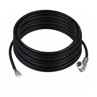 ELCO SINGLE ENDED MICRO CABLE, 4 PIN M12 FEMALE ELBOW PUR BLACK 22 AWG 10M PNP LED