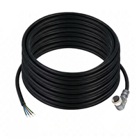 ELCO SINGLE ENDED MICRO CABLE, 4 PIN M12 FEMALE ELBOW PUR BLACK 22 AWG 15M PNP LED