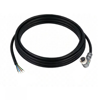 ELCO SINGLE ENDED MICRO CABLE, 4 PIN M12 FEMALE ELBOW PUR BLACK 22 AWG 3M PNP LED