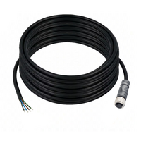 ELCO SINGLE ENDED MICRO CABLE, 4 PIN M12 FEMALE STRAIGHT PUR BLACK 22 AWG 10M