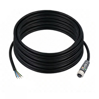 ELCO SINGLE ENDED MICRO CABLE, 4 PIN M12 FEMALE STRAIGHT PUR BLACK 22 AWG 10M PNP LED