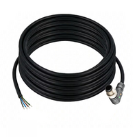 ELCO SINGLE ENDED MICRO CABLE, 4 PIN M12 MALE ELBOW PUR BLACK 22 AWG 10M PNP LED