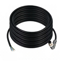 ELCO SINGLE ENDED MICRO CABLE, 4 PIN M12 MALE ELBOW PUR BLACK 22 AWG 15M PNP LED