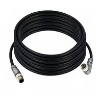 ELCO DOUBLE ENDED PATCH CABLE, 4 PIN M12 F/M ELB/STR 10M PUR BLACK 22 AWG
