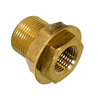 FLOFLEX BFLOFLEX BRASS PIPE FITTING, BULKHEAD CONNECTOR 1/8&quot; FEMALE X 1/8&quot; FEMALE NPT