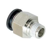 FLOFLEX COMPOSITE PUSH-IN PNEUMATIC FITTING, 1/2&quot; TUBE X 1/4&quot; NPT MALE REDUCER