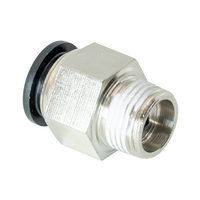 FLOFLEX COMPOSITE PUSH-IN PNEUMATIC FITTING, 1/2&quot; TUBE X 3/8&quot; NPT MALE REDUCER