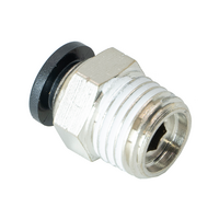 FLOFLEX COMPOSITE PUSH-IN PNEUMATIC FITTING, 1/4&quot; TUBE X 1/4&quot; NPT MALE REDUCER
