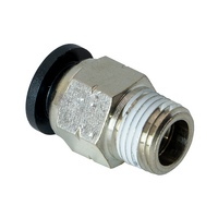 FLOFLEX COMPOSITE PUSH-IN PNEUMATIC FITTING, 1/4&quot; TUBE X 1/8&quot; NPT MALE REDUCER