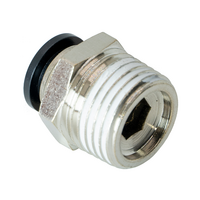 FLOFLEX COMPOSITE PUSH-IN PNEUMATIC FITTING, 10MM TUBE X 1/2&quot; BSPT MALE REDUCER