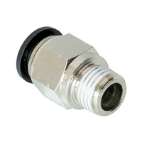 FLOFLEX COMPOSITE PUSH-IN PNEUMATIC FITTING, 3/8&quot; TUBE X 1/4&quot; NPT MALE REDUCER