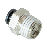 FLOFLEX COMPOSITE PUSH-IN PNEUMATIC FITTING, 4MM TUBE X 1/4&quot; BSPT MALE REDUCER