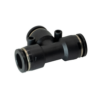 FLOFLEX COMPOSITE PUSH-IN PNEUMATIC FITTING, 1/2&quot; TUBE UNION TEE